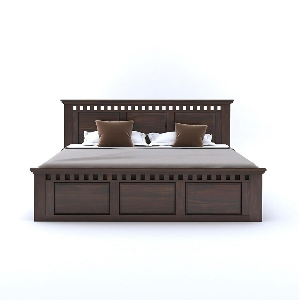 Wooden King size Bed with Storage |Bedroom Furniture - 3 Years Warranty