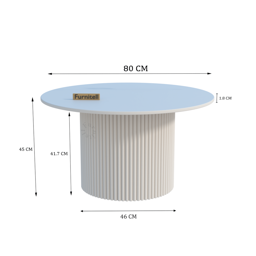 Softloom Modern Round Solid Wood Coffee Table | 5 Year Warrantry