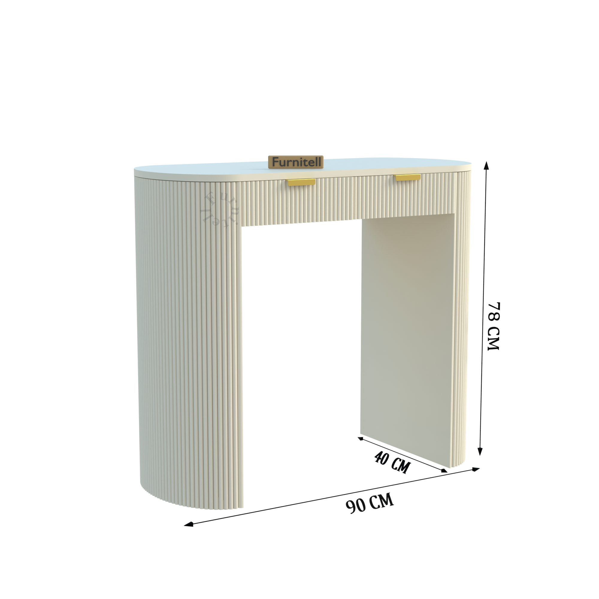 Softloom Modern Fluted Console Table for Living Room | 5 Year Warranty