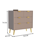 Softloom 4 DRAWER CHEST -TAUPE Softloom