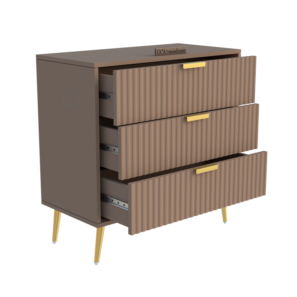 Softloom  3 Drawer Chestor -Taupy | 5 Years Warranty