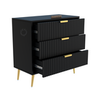 Softloom  3 Drawer Chestor -black | 5 Years Warranty