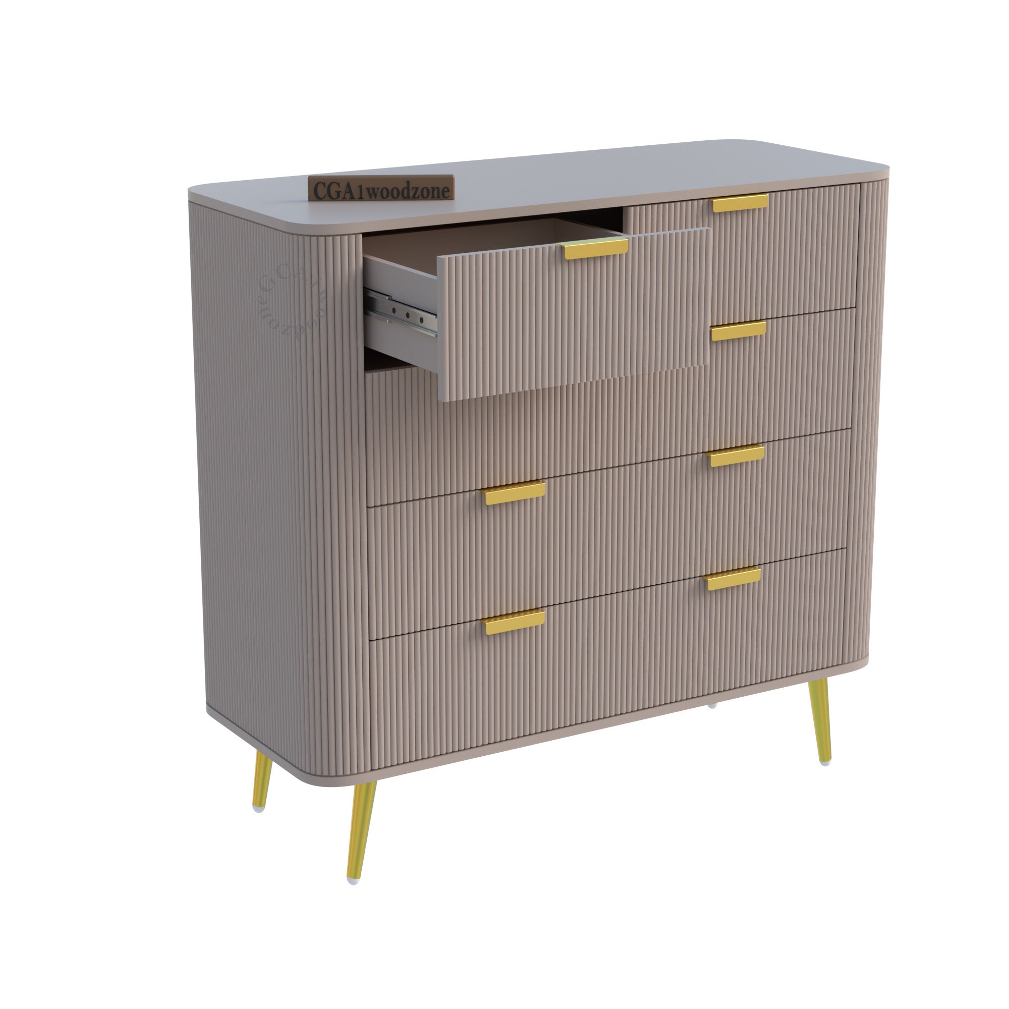 Softloom 5 DRAWER CHESTOR -TAUPE Softloom