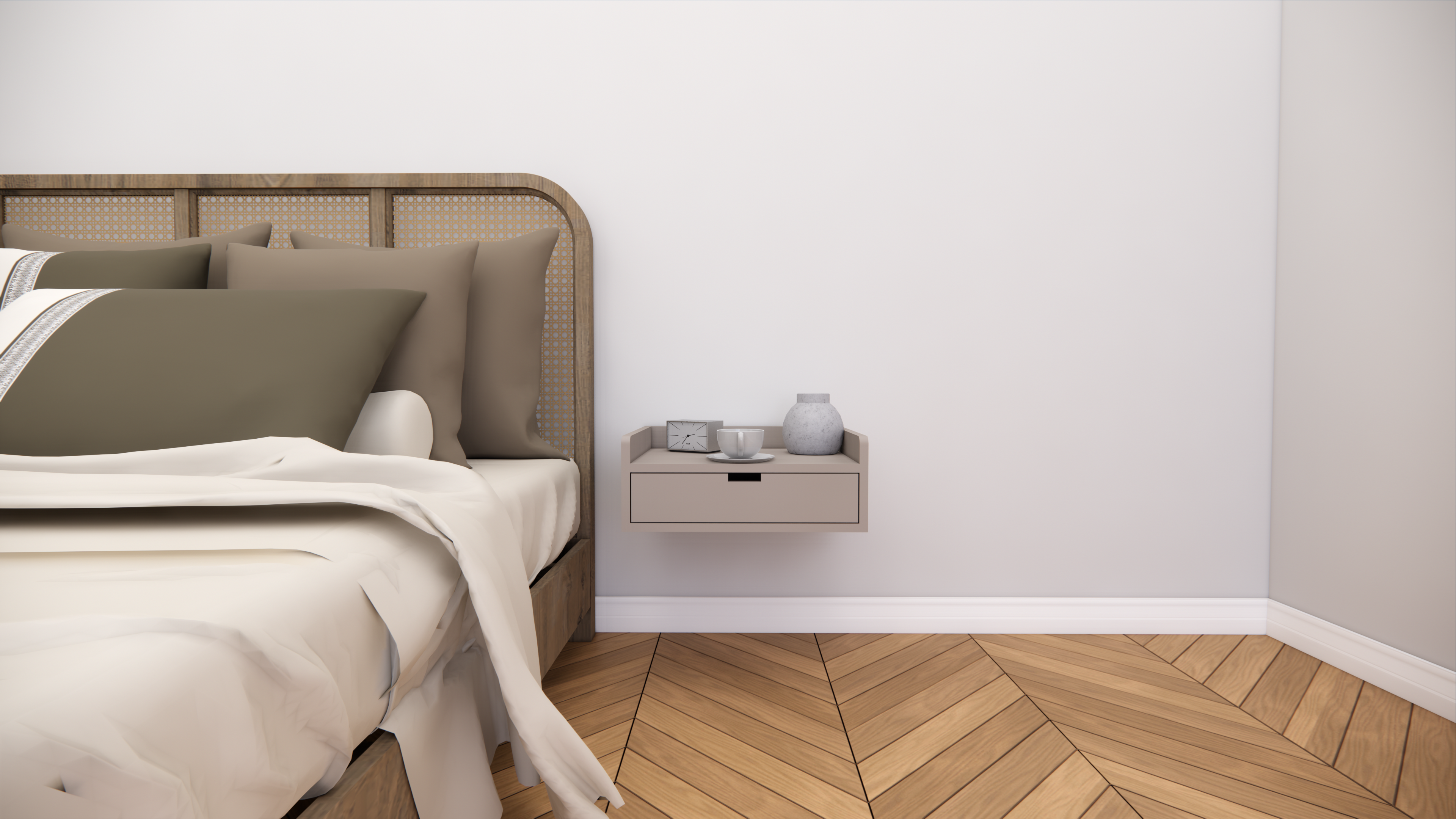 Softloom WELLMOUNT BED SIDE-BEIGE Softloom