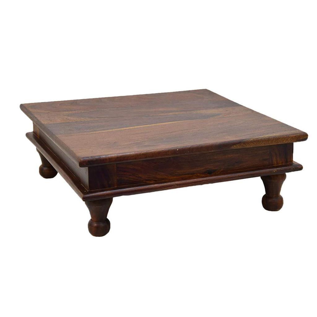 Solid Sheesham Wood Pooja Chowki