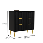 Softloom 4 DRAWER CHEST -BLACK Softloom