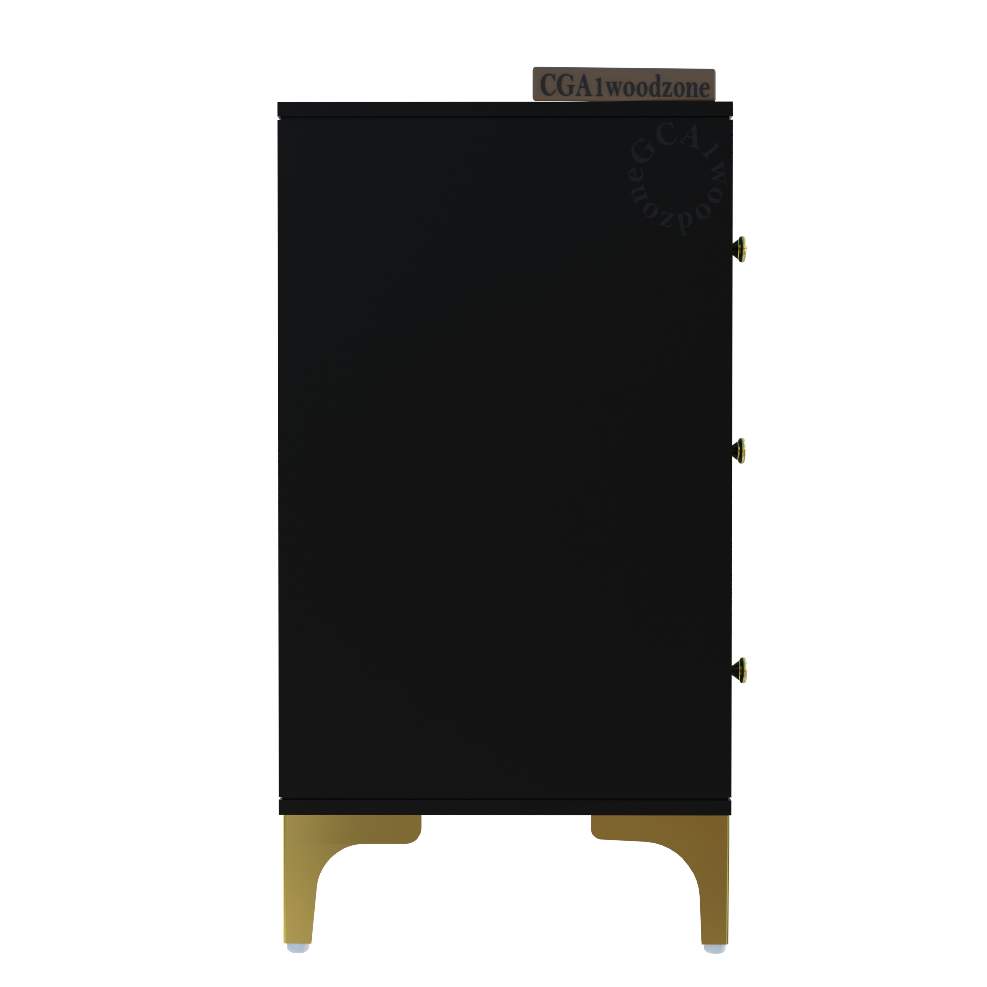 Softloom 3 drawer chestor-black | 5 Years Warranty
