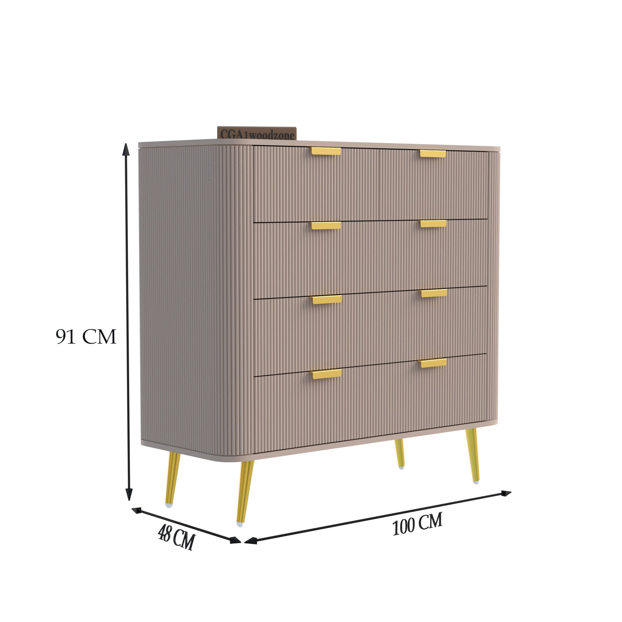 Softloom 5 DRAWER CHESTOR -TAUPE Softloom