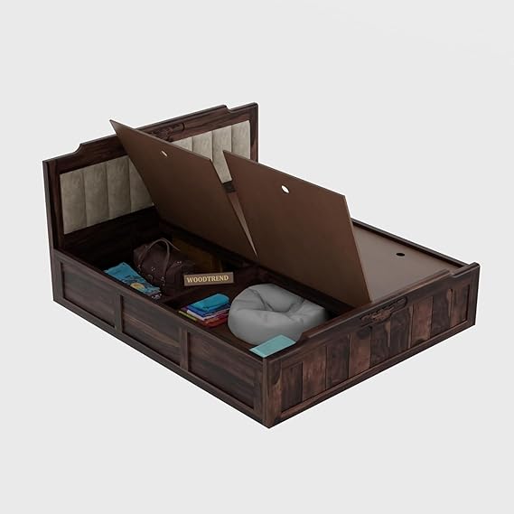 Wooden Queen size Bed with Storage for Bedroom | 3 Years Warranty
