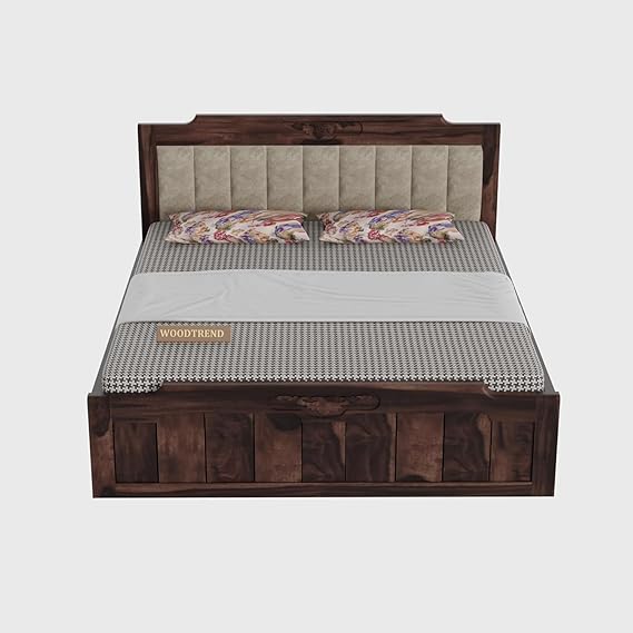 Wooden Queen size Bed with Storage for Bedroom | 3 Years Warranty