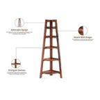 Solid Sheesham Wooden Corner Bookshelf