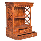 Sheesham Wood Floor Standing Pooja Mandir