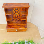 Sheesham Wood Wall Mounted Pooja Shelf