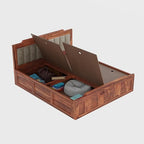 Modern Wooden Queen size Bed with Storage | 3 Years Warranty