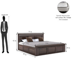 Wooden King size Bed with Storage |Bedroom Furniture - 3 Years Warranty