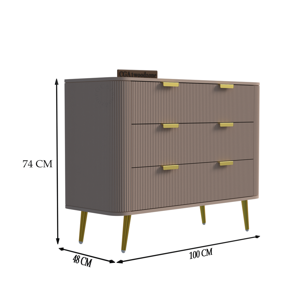 Softloom RR  3 DRAWER CHEST -TAUPE Softloom