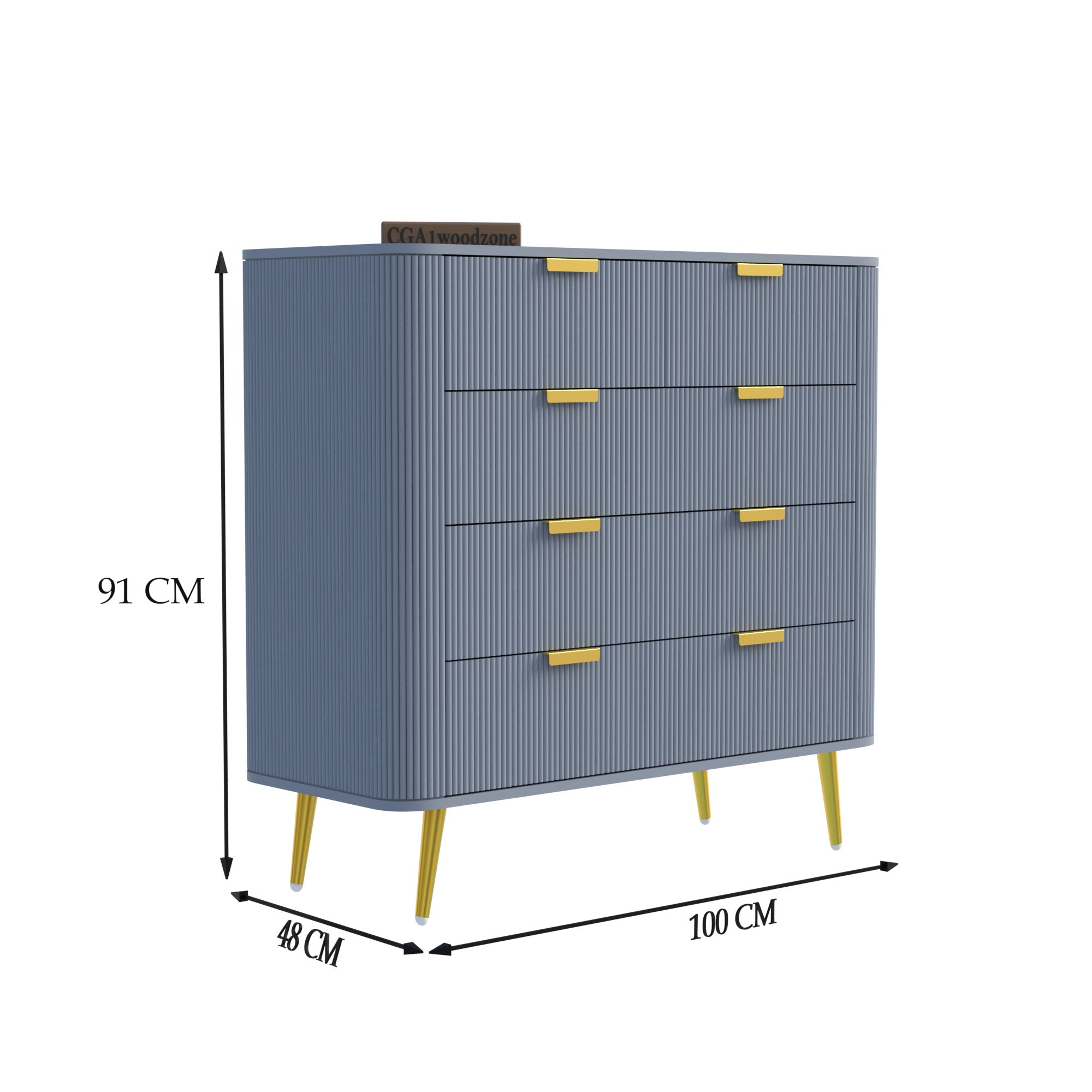Softloom 5 DRAWER CHESTOR -GREY Softloom