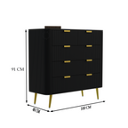 Softloom 5 DRAWER CHESTOR -BLACK Softloom