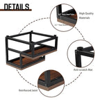 Sheesham Wood & Metal 2-Step Stool for Kitchen
