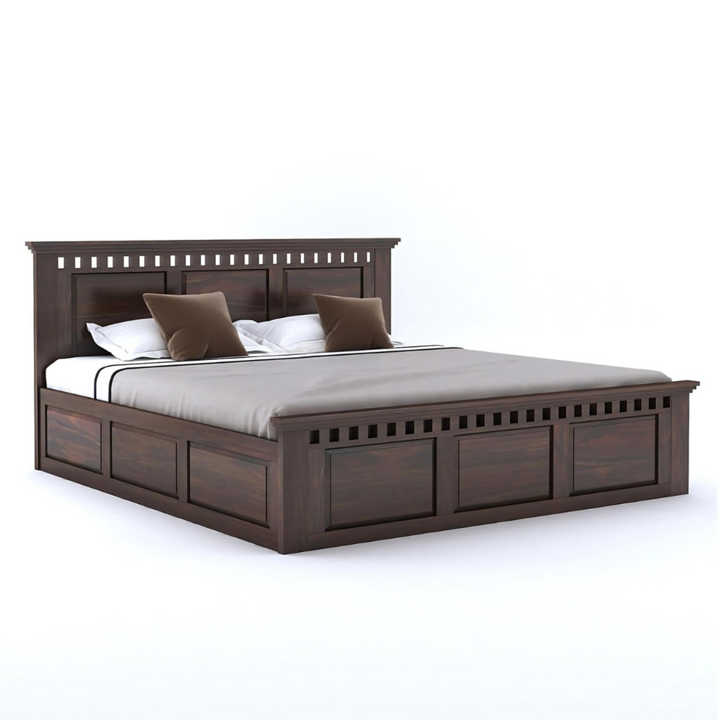 Wooden King size Bed with Storage |Bedroom Furniture - 3 Years Warranty