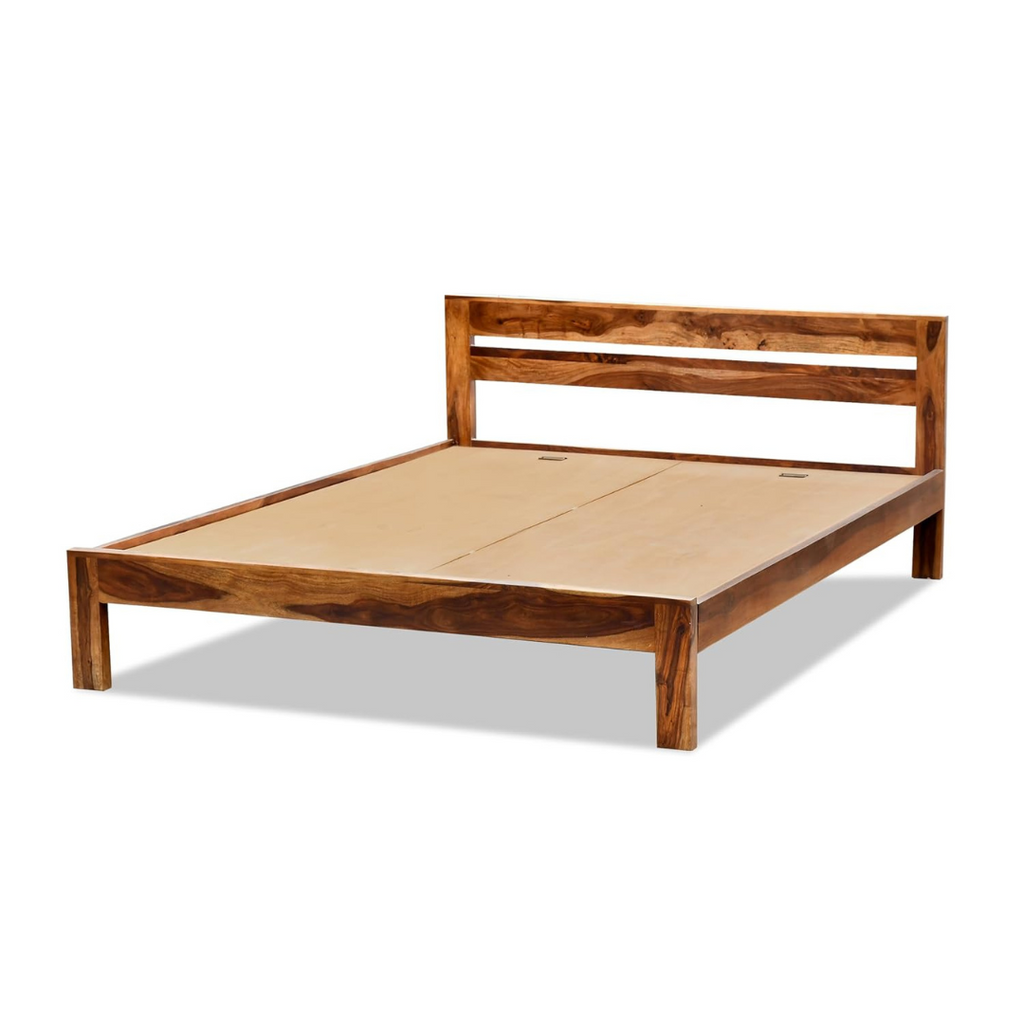 Premium Wooden King size Bed Without Storage For Bedroom- 3 Years Warranty