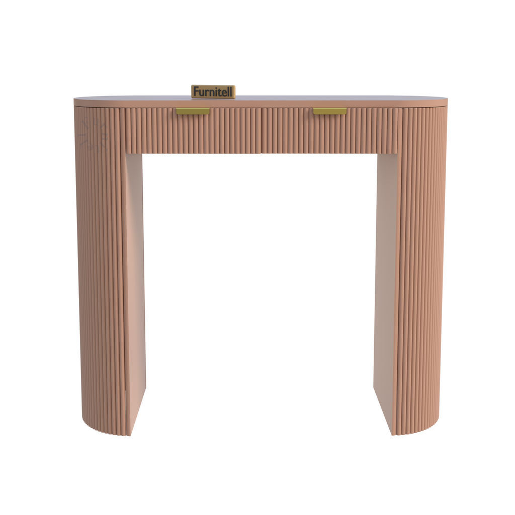 Softloom Modern Fluted Console Table for Living Room | 5 Year Warranty