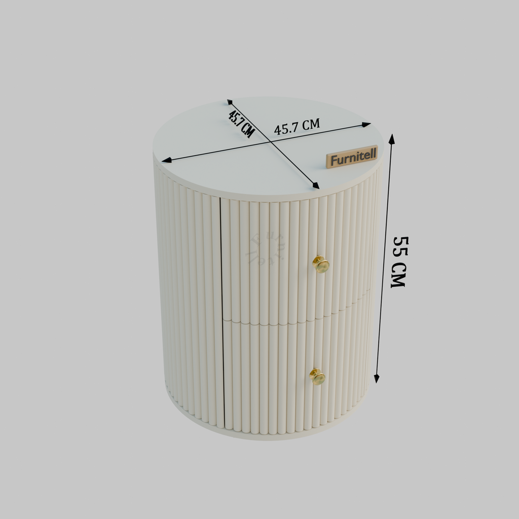 Softloom BED SIDE TABEL-WHITE Softloom