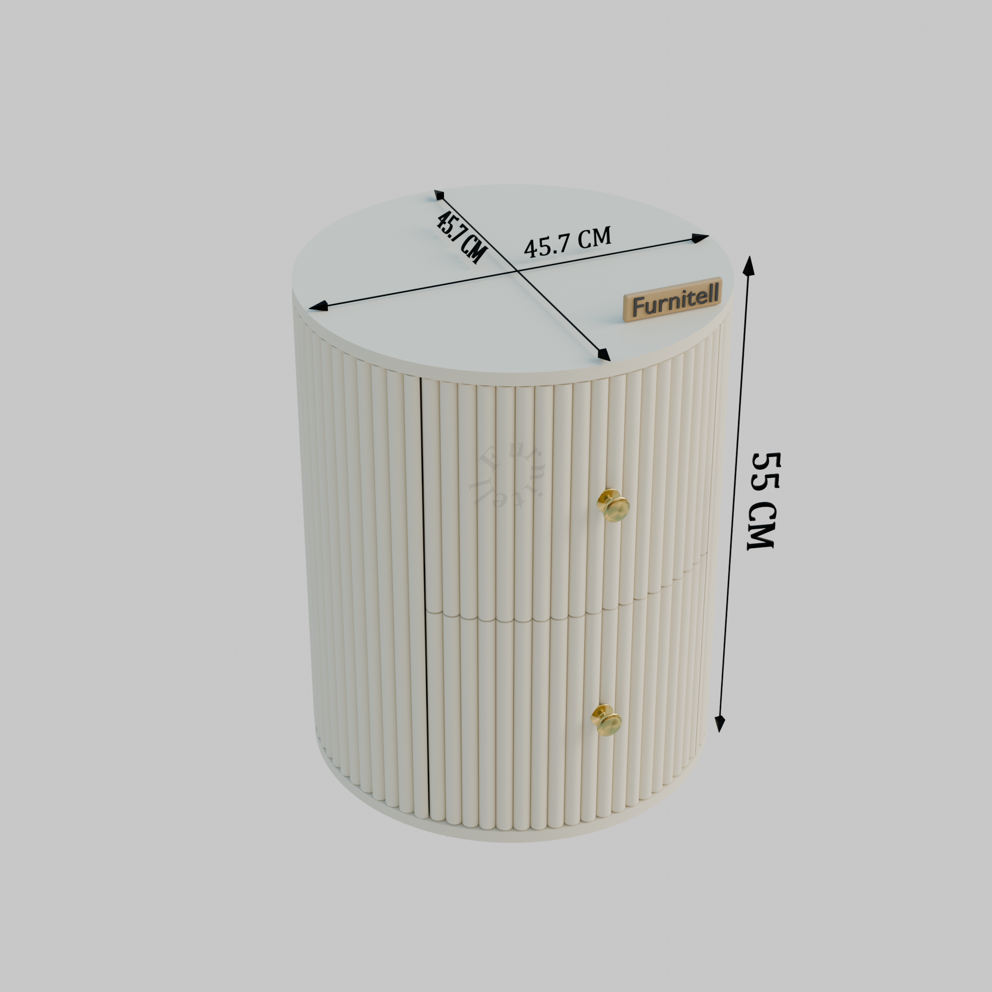 Softloom BED SIDE TABEL-WHITE Softloom