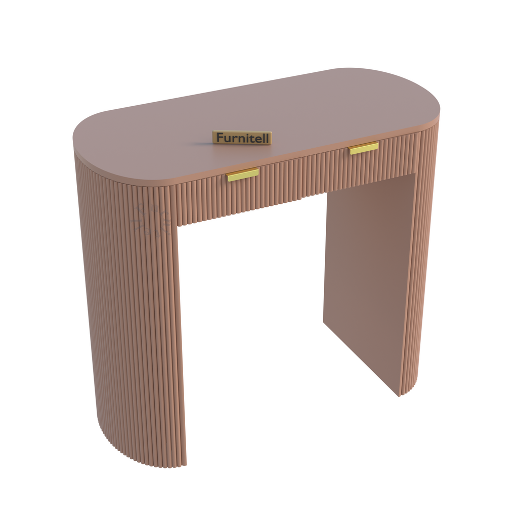 Softloom Modern Fluted Console Table for Living Room | 5 Year Warranty