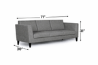 MANALI Three Seater Upholstered Sofa Velvet - 3 Years Warranty