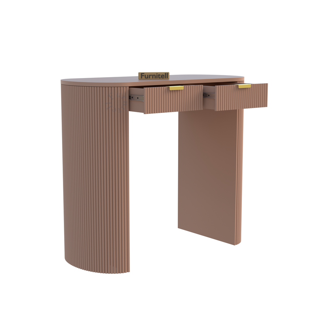 Softloom Modern Fluted Console Table for Living Room | 5 Year Warranty