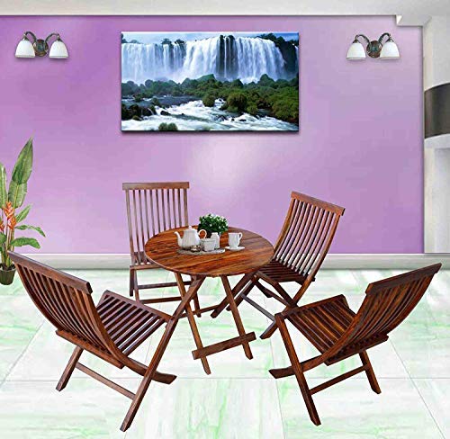 Softloom Dining Set Foldable with 4 Chairs and Round Table | 3 Years Warranty