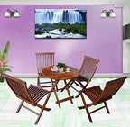 Softloom Dining Set Foldable with 4 Chairs and Round Table | 3 Years Warranty