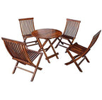 Softloom Dining Set Foldable with 4 Chairs and Round Table | 3 Years Warranty