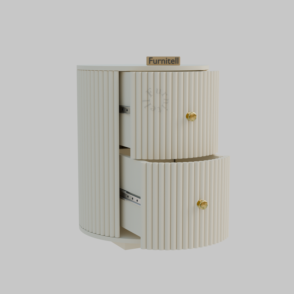 Softloom BED SIDE TABEL-WHITE Softloom