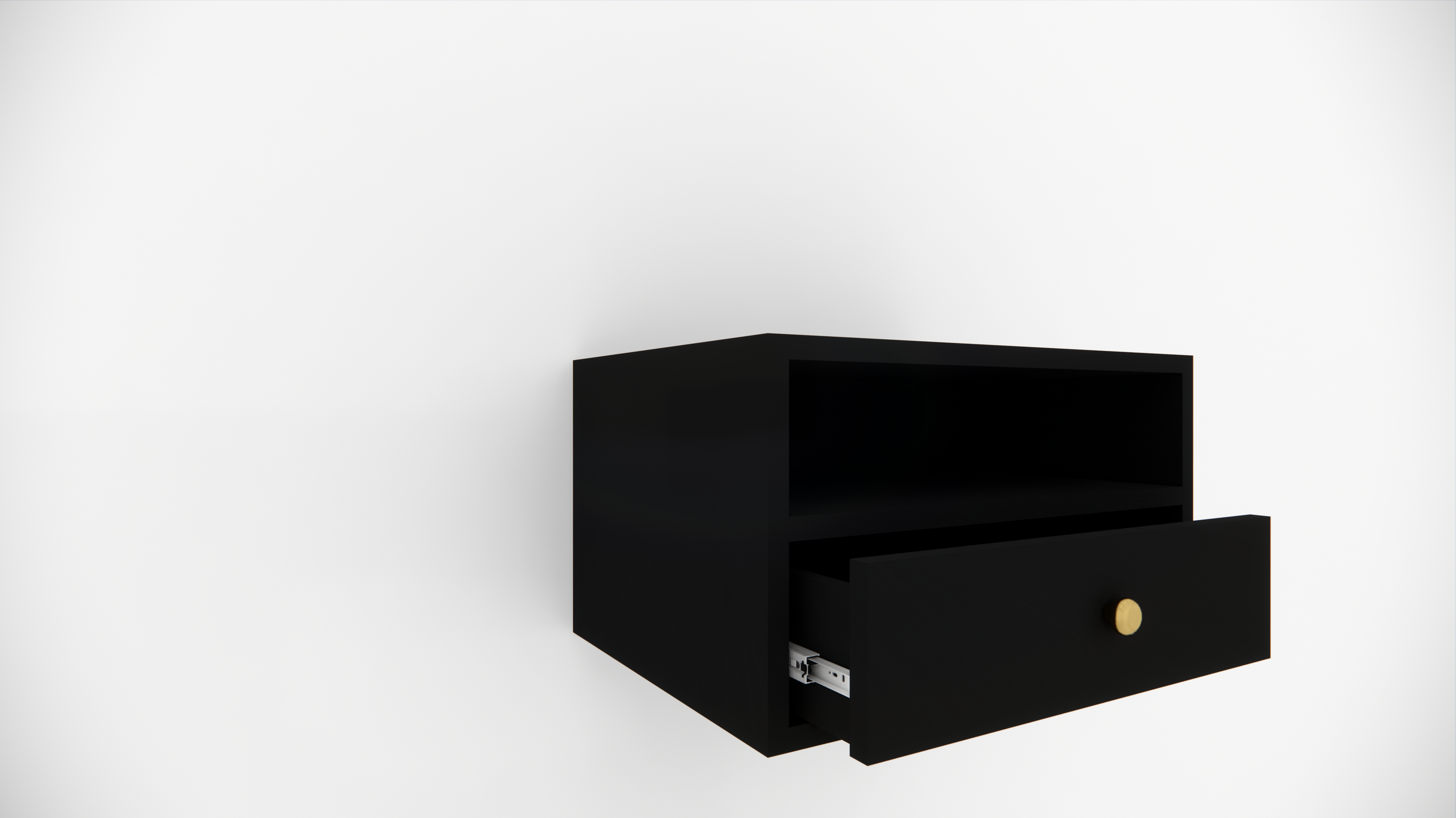 Softloom WELLMOUNT BED SIDE-BLACK Softloom