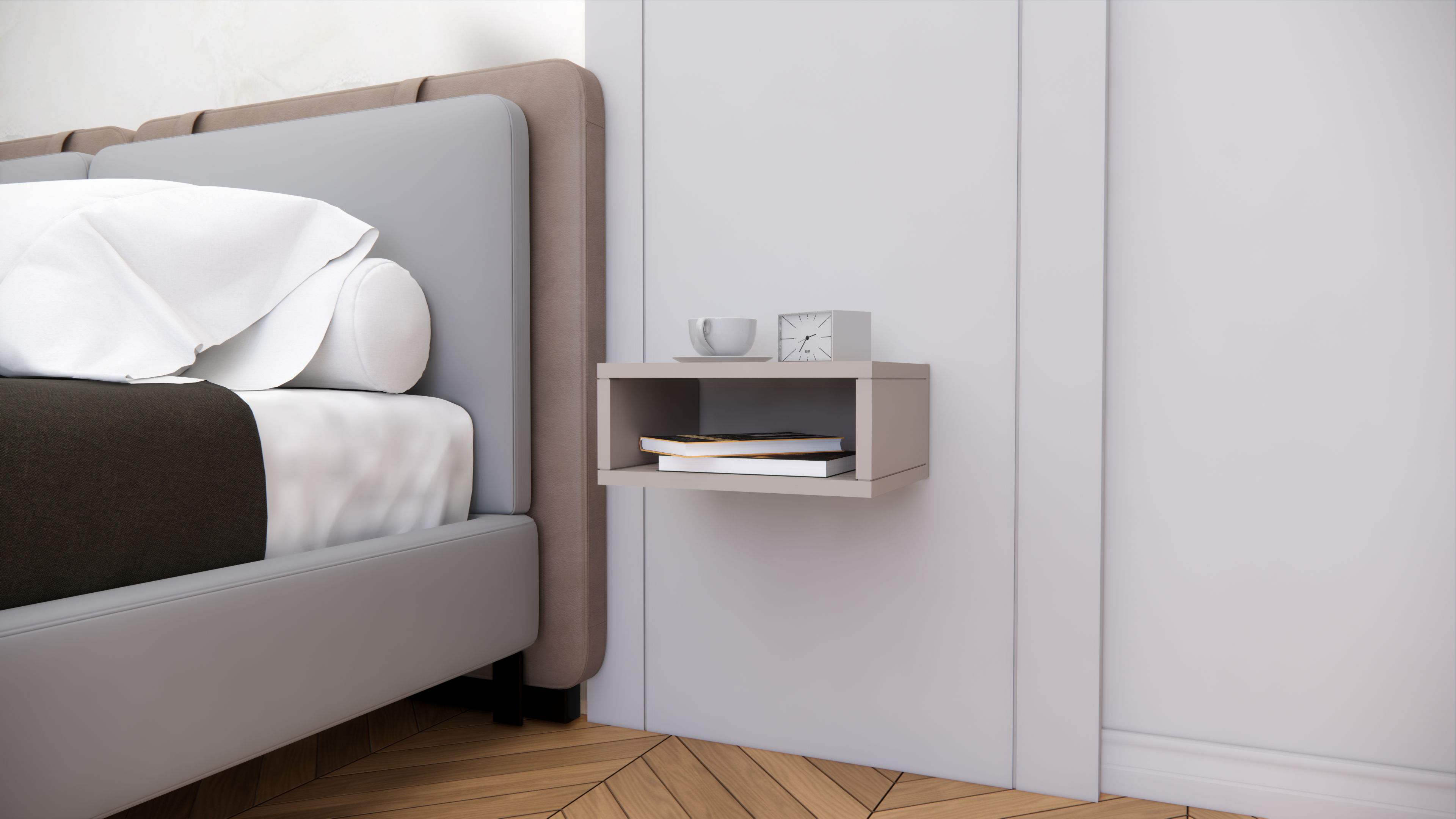 Softloom WELLMOUNT BED SIDE-BEIGE Softloom