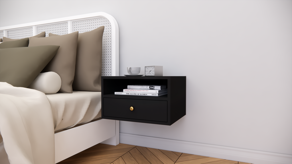 Softloom WELLMOUNT BED SIDE-BLACK Softloom