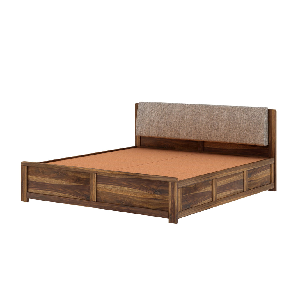Boston Solid Sheesham Wood Bed With Box Storage - 3 years Warranty