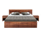 Solid Sheesham Wood King Size Bed with Box Storage - 3 Years Warranty