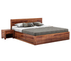 Solid Sheesham Wood King Size Bed with Box Storage - 3 Years Warranty