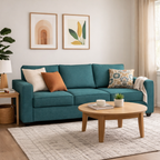GOA Three Seater Upholstered Sofa Velvet - 3 Years Warranty