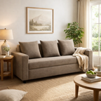 OOTY Three Seater Upholstered Sofa Velvet - 3 Years Warranty