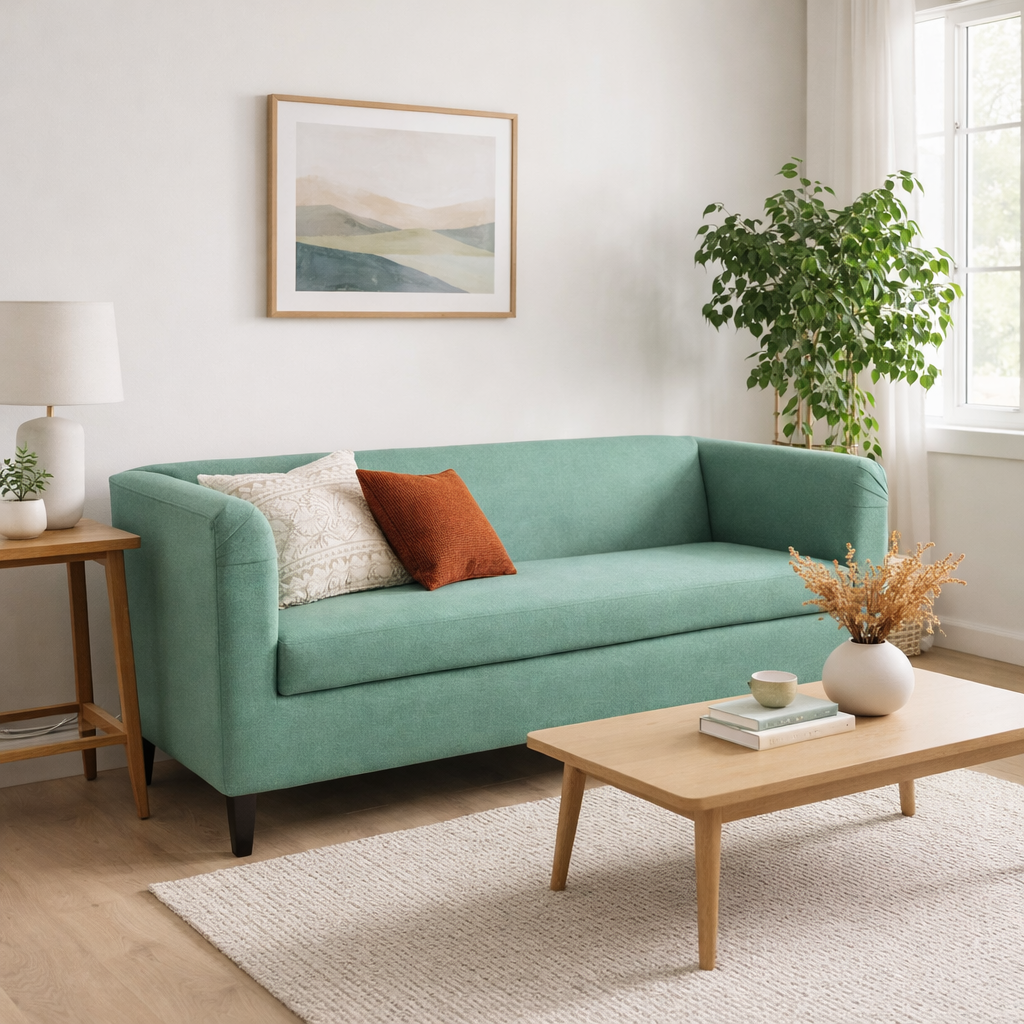 VENUS Three Seater Upholstered Sofa Velvet - 3 Years Warranty