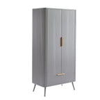 Softloom 2 Door Wardrobe - Light Grey Softloom