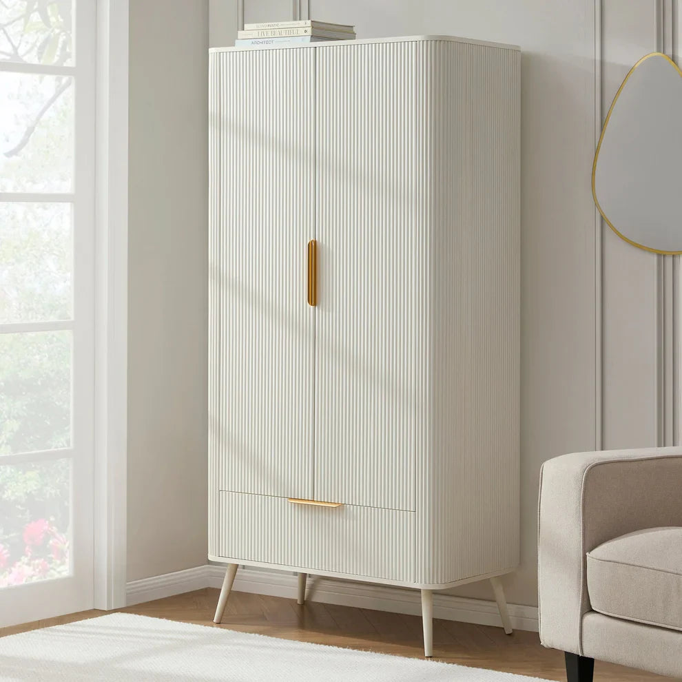 Softloom 2 Door Wardrobe - Warm White Softloom