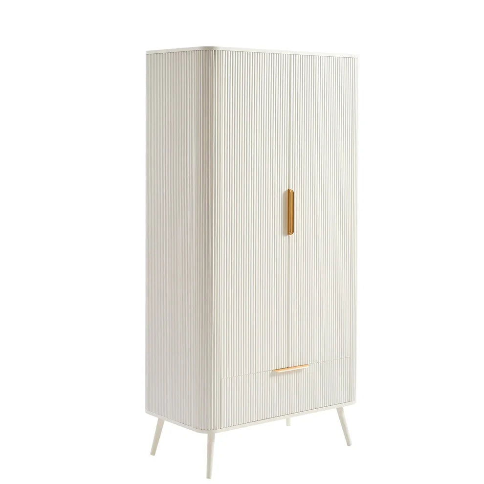Softloom 2 Door Wardrobe - Warm White Softloom