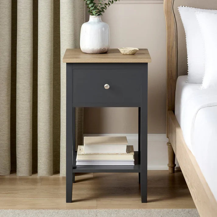 Softloom 1 Drawer Nightstand - Charcoal Softloom