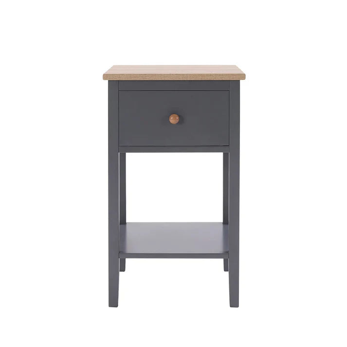 Softloom 1 Drawer Nightstand - Charcoal Softloom