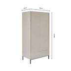 Softloom 2 Door Wardrobe - Forest Green Softloom
